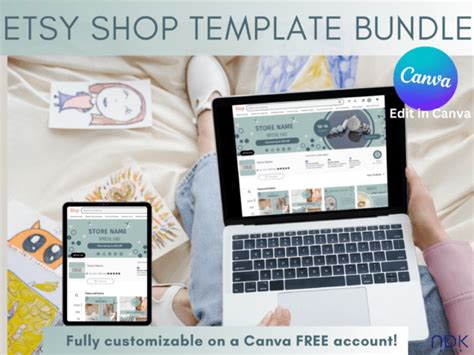 Boho Etsy Shop Branding Templates Canva Graphic By Ndkmode Creative