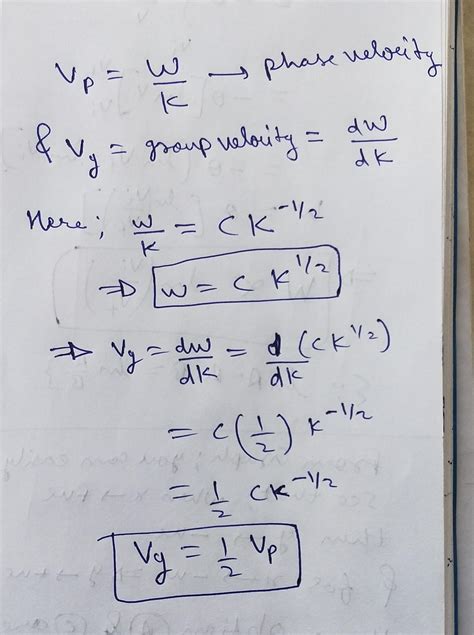 12 The Phase Velocity Of Pressure Waves V Is Related To The Wave Vector K Byv