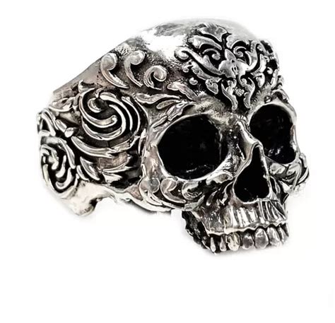 Anillo Calavera Mexicana Sin Mandibula Plata Meses Sin Inter S