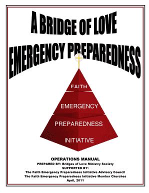 Fillable Online Bridgesoflove FAITH EMERGENCY PREPAREDNESS INITIATIVE