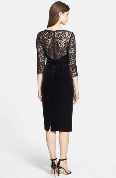 Eliza J Lace And Velvet Sheath Dress Nordstrom Velvet Sheath Dress