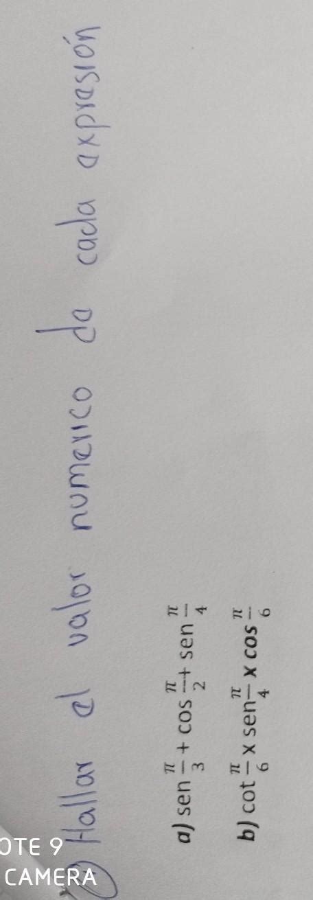 Hallar El Valor Numerico De Cada Expresion Xfa Solo Me Falte El Bsolo