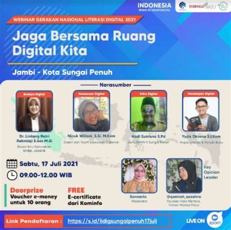 Webinar Literasi Digital Jaga Bersama Ruang Digital Kita Kota Sungai