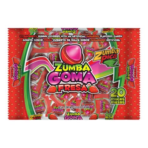 Zumba Pica Goma Mix Fresa Y Tamarindo Pzs Dulcer As H S