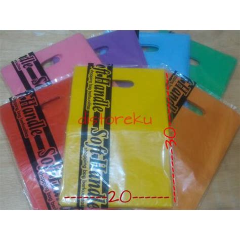 Jual 100 Pcs Soft Handle Ovale Kantong Plastik Hd Polos Pond Oval