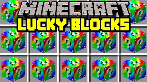 Minecraft Rainbow Lucky Blocks Mod Unbox New Items Mobs Bosses