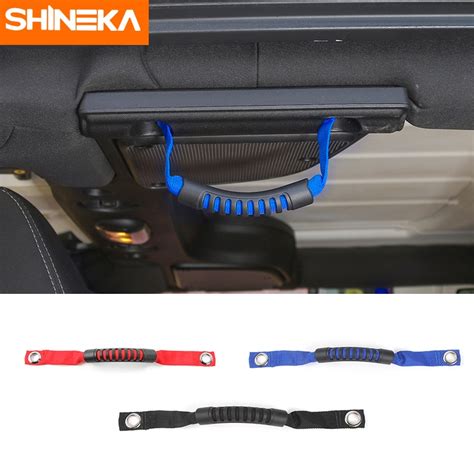 SHINEKA Armrest Grab Handles For Jeep Wrangler YJ TJ JK JL Grip Bar