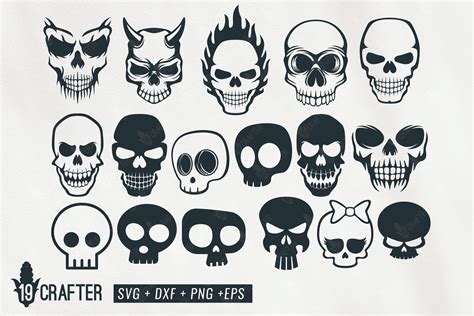 Cute And Spooky Skull Svg Bundle 458409 Svgs Design Bundles