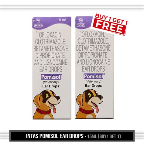 Intas Pomisol Ear Drops Ofloxacin Clotrimazole Betamethasone