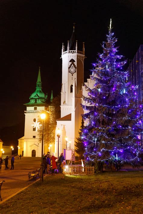 Christmas Tree And Church Free Stock Photo - Public Domain Pictures