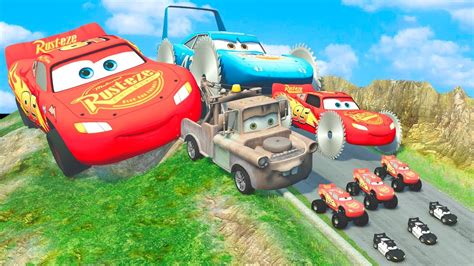 Watch The Epic Battle Big Small Lightning McQueen King Dinoco And