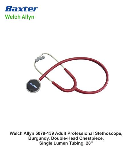 Welch Allyn 5079 139 Adult Professional Stethoscope Burgundy Double