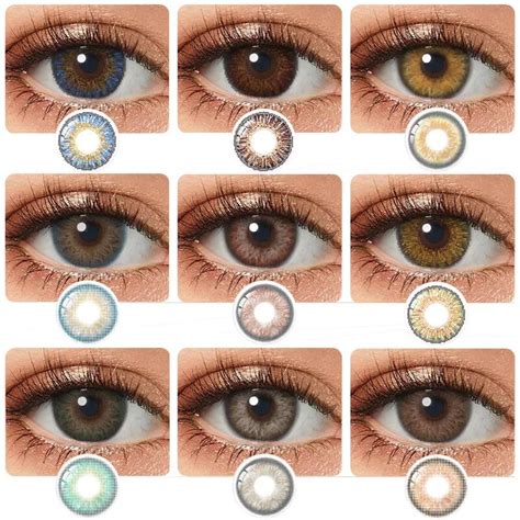 Pair Brown Natural Eye Color Lens Blue Color Contact Lenses For Eyes