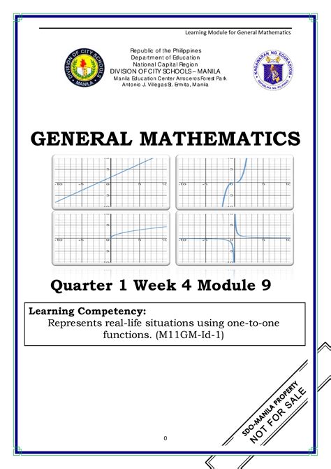 Genmath 11 Q1 W4 Mod9 General Mathematics Republic Of The