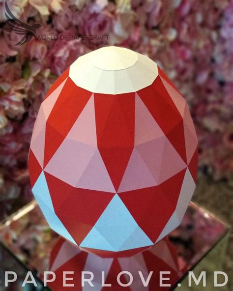 Egg Papercraft Model Egg Low Poly Egg Sculpture Egg Paper Etsy