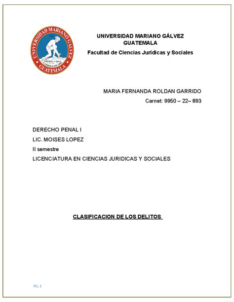 Clasificacion De Los Delitos 7