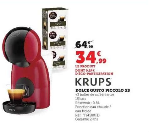 Promo Dolce Gusto Piccolo Xs Krups Chez Hyper U Icatalogue Fr