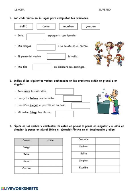 Plural Y Singular Worksheets Verb To Have Personal Pronoun Letter B Interactive Notebooks