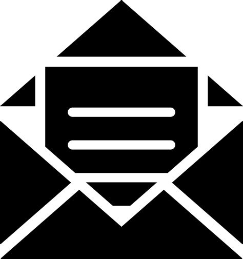 Mail or envelope icon in Black and White color. 24278359 Vector Art at ...