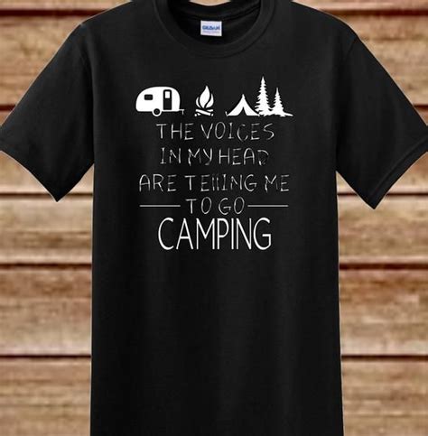 Camping Shirt Funny Camping Shirt Happy Camper Tee Camping Life Shirt Voices In Head Etsy