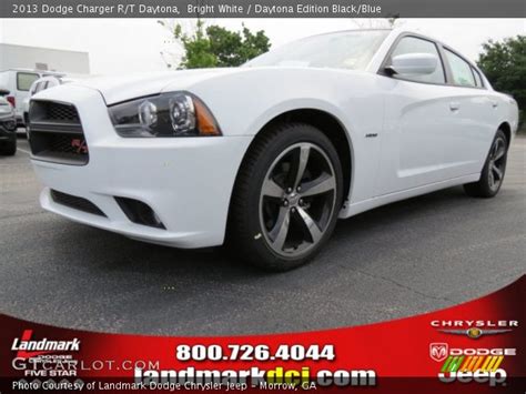 Bright White 2013 Dodge Charger R T Daytona Daytona Edition Black Blue Interior Gtcarlot