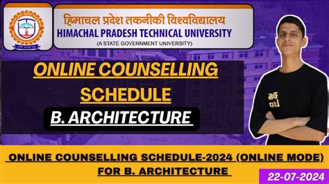 Hptu Online Counselling Schedule Online Mode For B Architecture