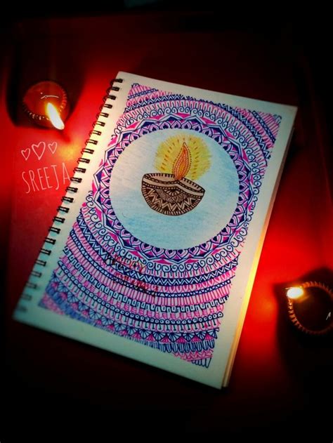 Diwali diya mandala