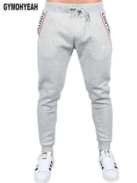 Mens Joggers Sweatpants Casual Pants Gyms Bodybuilding Trousers