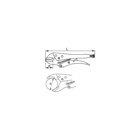 Dolex Pince étau mono serrage mors droit 250 mm PMD250