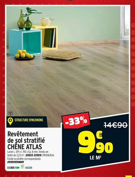 Promo Revêtement De Sol Stratifié Chêne Atlas chez Bricorama