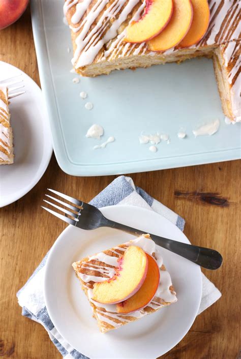 Peaches And Cream Cake A Kitchen Addiction