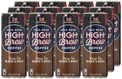 High Brew Coffee Cold Brew Black Bold Dairy Free Fl Oz Can