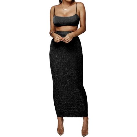 Buy Party Strapless Short Crop Tops Long Skirts 2