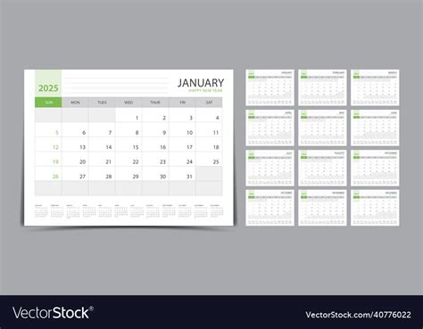 Desk Calendar 2025 Calendar Template - Dyanna Devonne