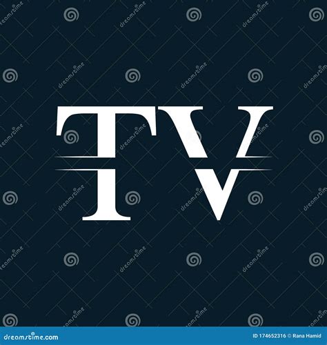 Initial Letter Tv Logo Design Vector Template Linked Typography Tv