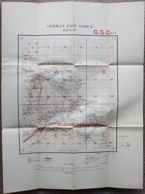 Ordnance Survey Military Map Of German East Africa Mikindani Series