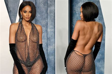 Ciara Wears Barely There Naked Dress To Oscars Afterparty