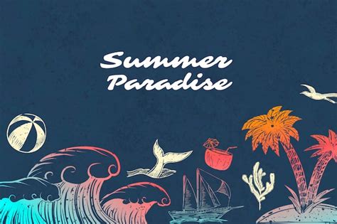 Free Vector Summer Paradise Background