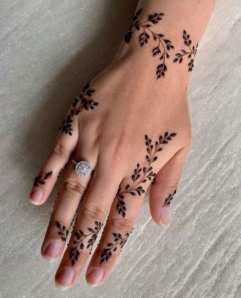 Minimal Henna Designs Small Leaves I Take You Wedding Readings