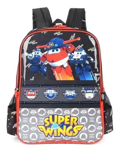 Mochila Luxcel Super Wings Negra Mercadolibre