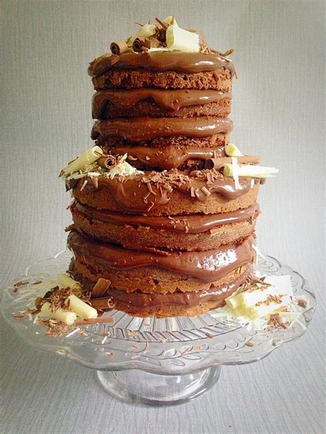 Naked Chocolate Cake Decorated Cake By Celestial Cakes CakesDecor