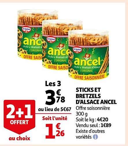 Promo Sticks Et Bretzels D Alsace Ancel Chez Auchan Direct ICatalogue Fr