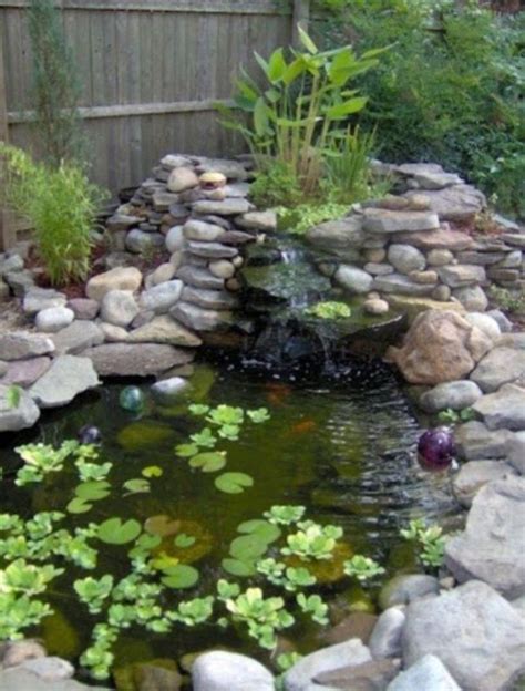 Cute Minimalist Fishpond Design For Privacy Small Backyard In