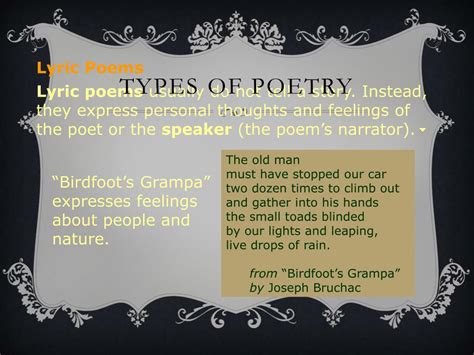 Ppt Types Of Poetry Powerpoint Presentation Free Download Id 6111335