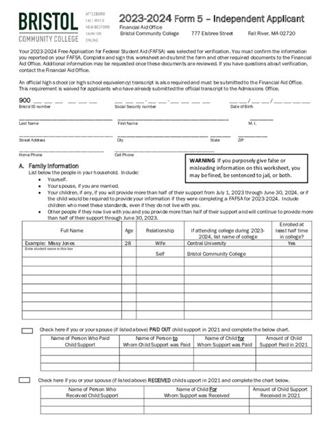 Fillable Online 2023 2024 Form 5Independent Applicant Fax Email Print