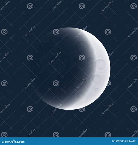 Lunar Eclipse Earth Shadow On The Moon Stock Vector Illustration Of