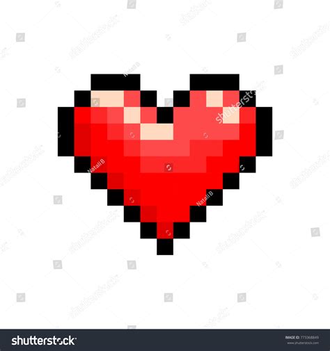 Pixel Art Heart Vector Love Symbol Stock Vector (Royalty Free ...