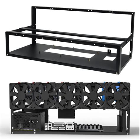 Buy Mining Rig Frame 8 GPU Stackable Mining Case Rack Open Mining Rig