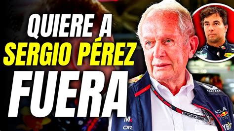 HELMUT MARKO QUIERE A SERGIO PÉREZ FUERA DE RED BULL f1 YouTube