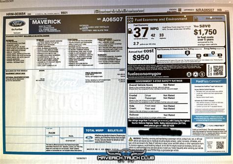 Hybrid Orders Check Your Windows Sticker Mine Has MPG Figures And